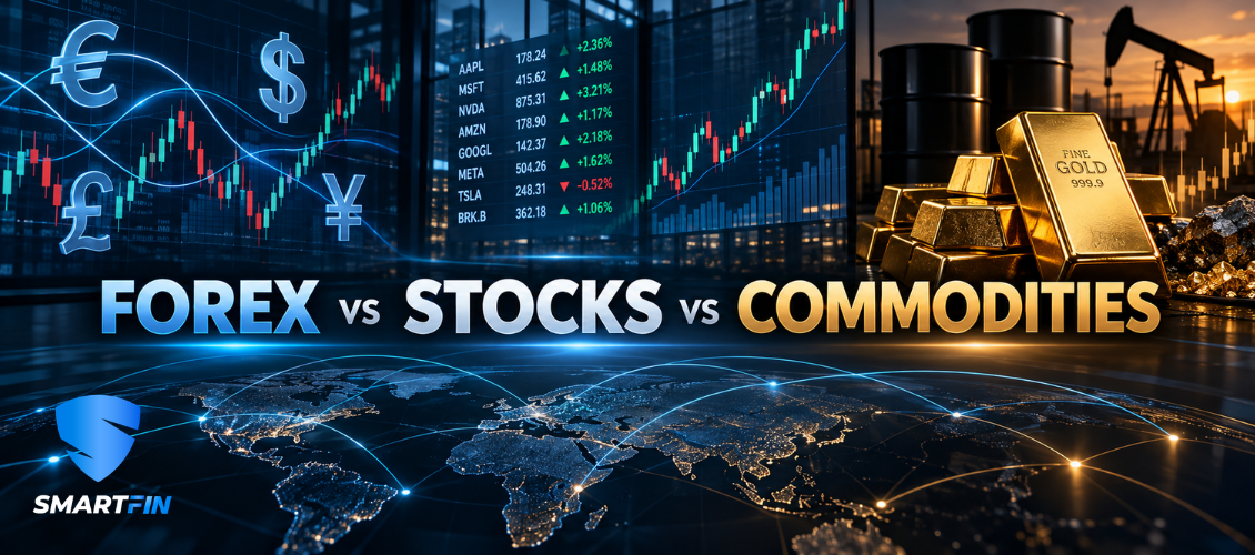 Forex vs Stocks vs Commodities: How the Markets Differ